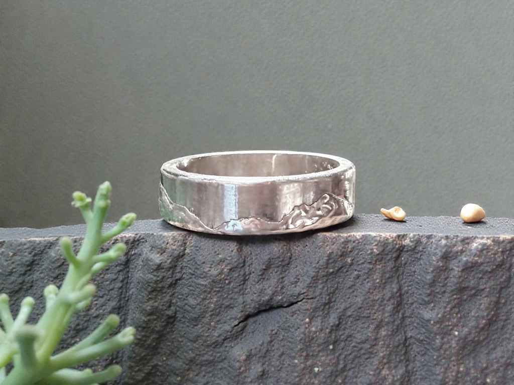 National Three Peaks Sterling Silver Ring