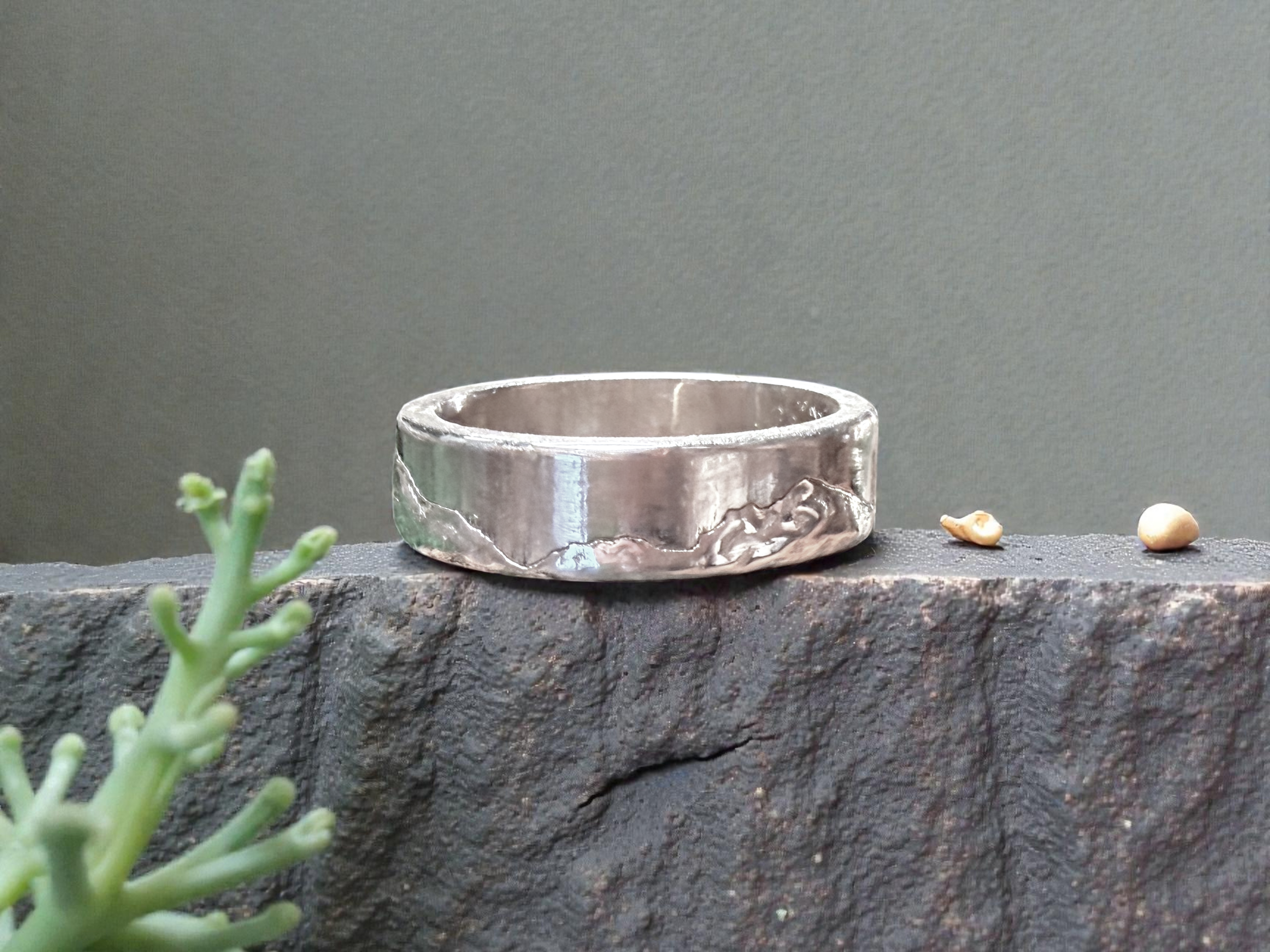 National Three Peaks Sterling Silver Ring