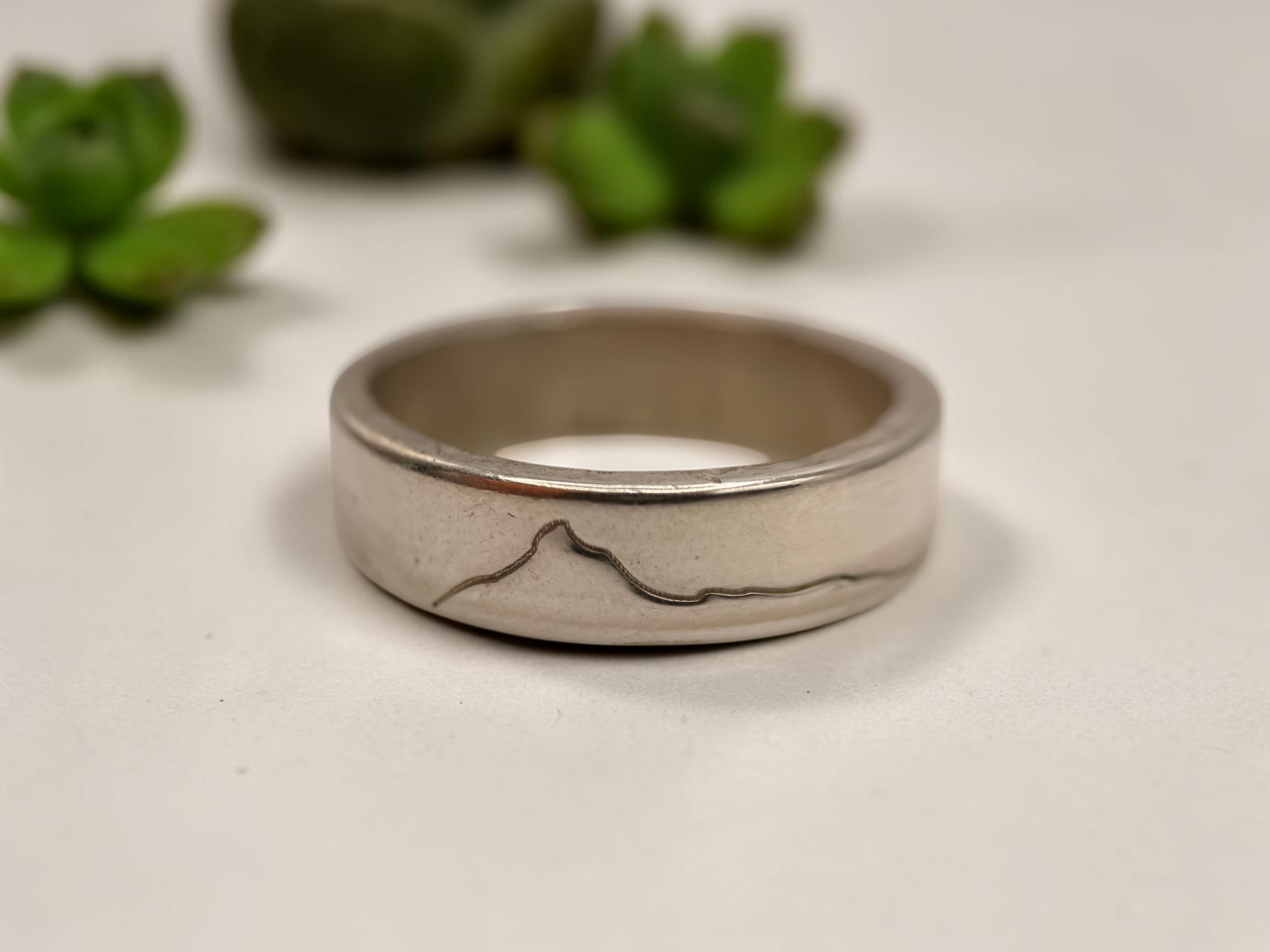 Yorkshire Three Peaks Sterling Silver Ring