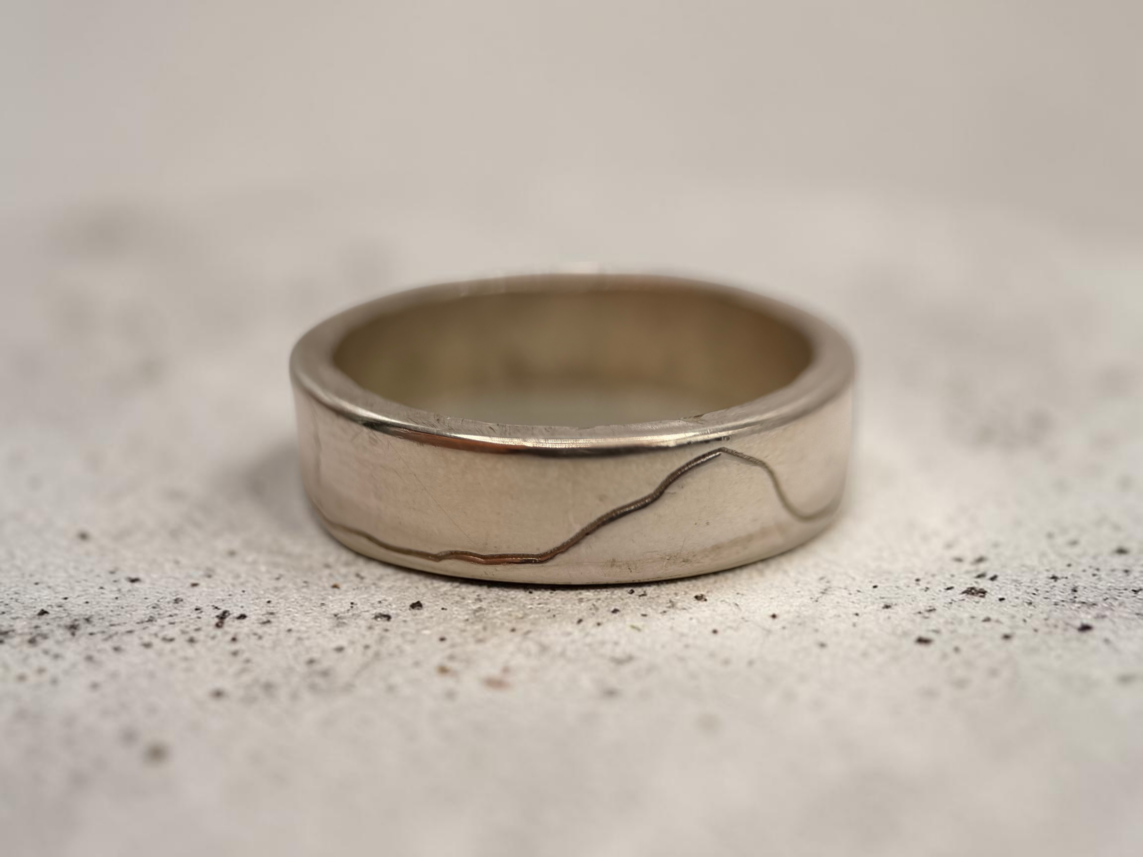 Yorkshire Three Peaks Sterling Silver Ring