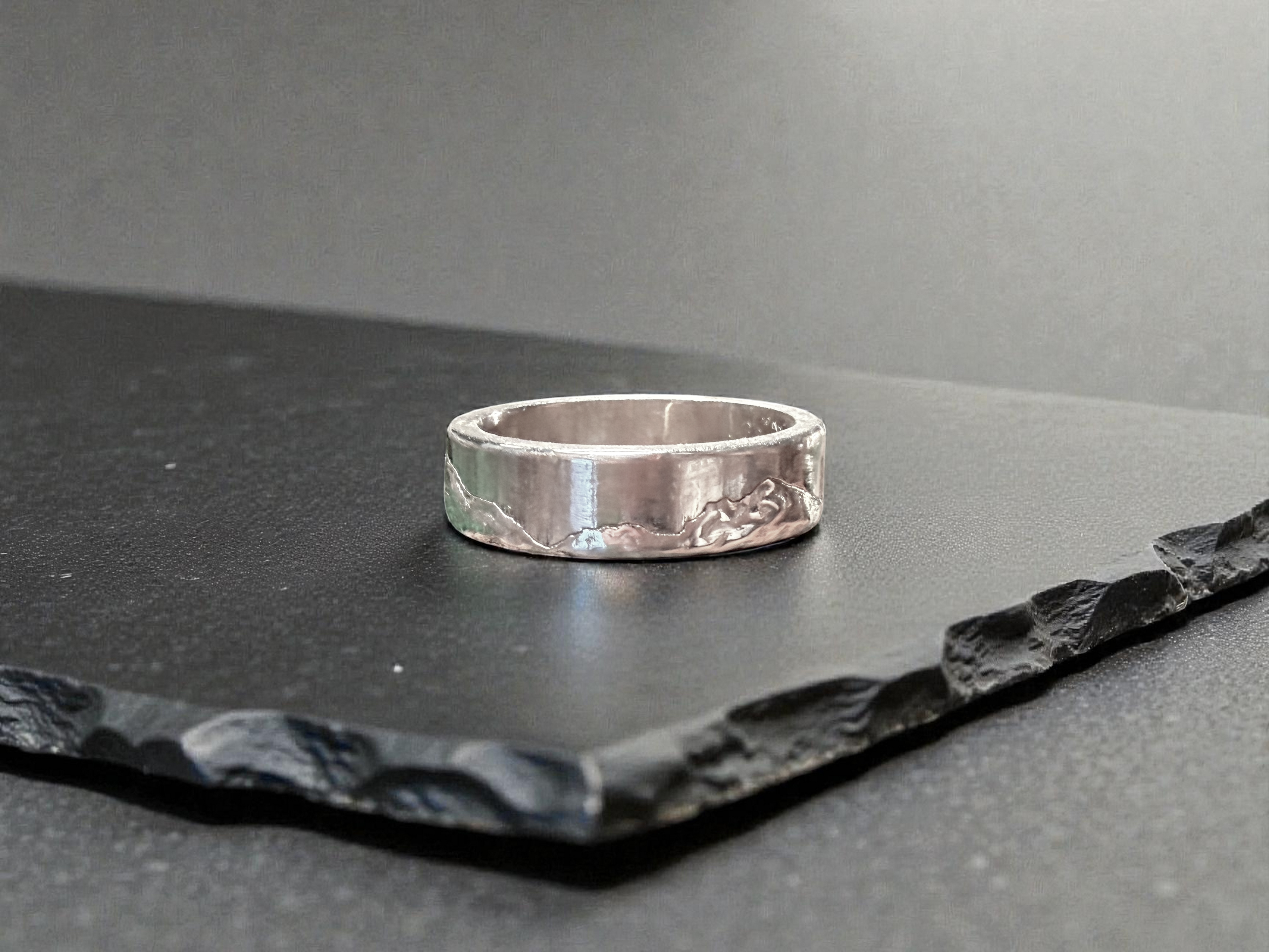 National Three Peaks Sterling Silver Ring